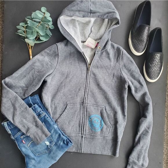 Pink Victorias Secret Grey Zip Up Jacket - Picture 1 of 9